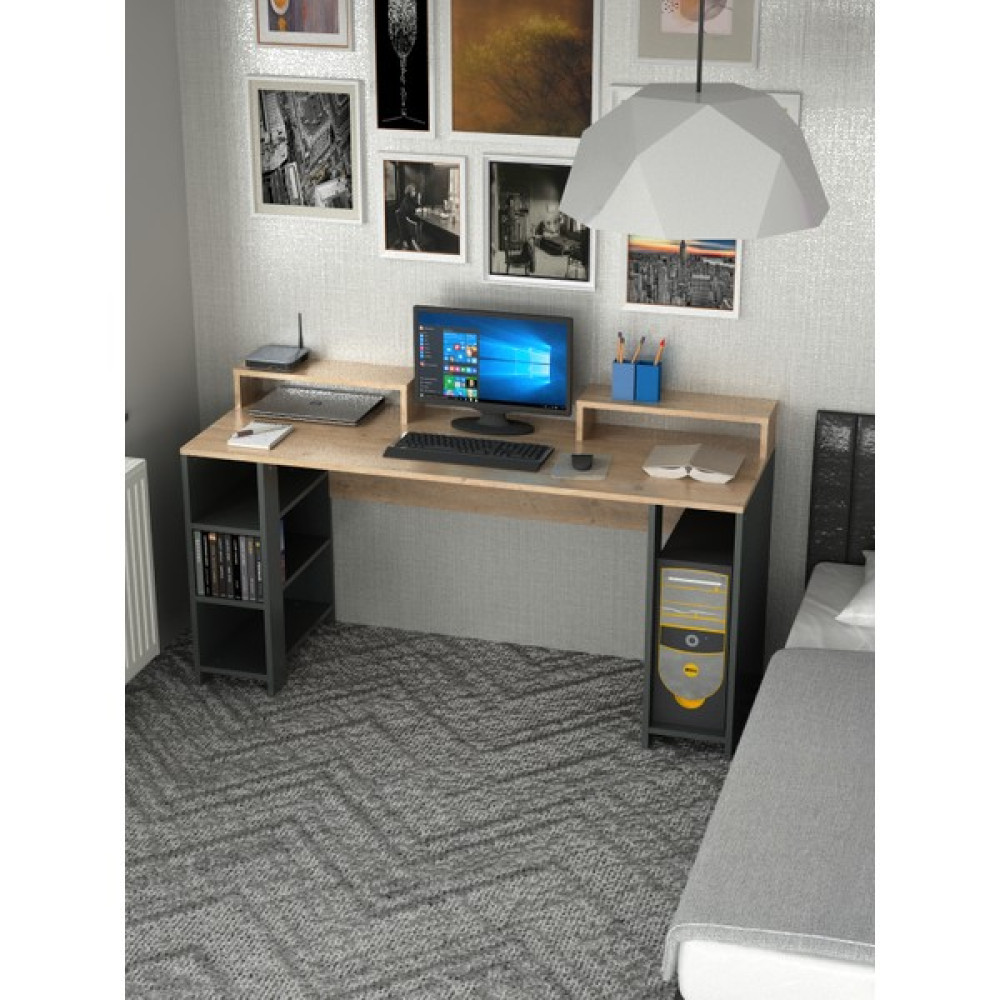 Will Home Willhome Oyuncu Bilgisayar Masası 160 cm Çalışma Masası Ceviz- Antresit - 160x60x75 - Gri Çalışma Masası Fiyatı