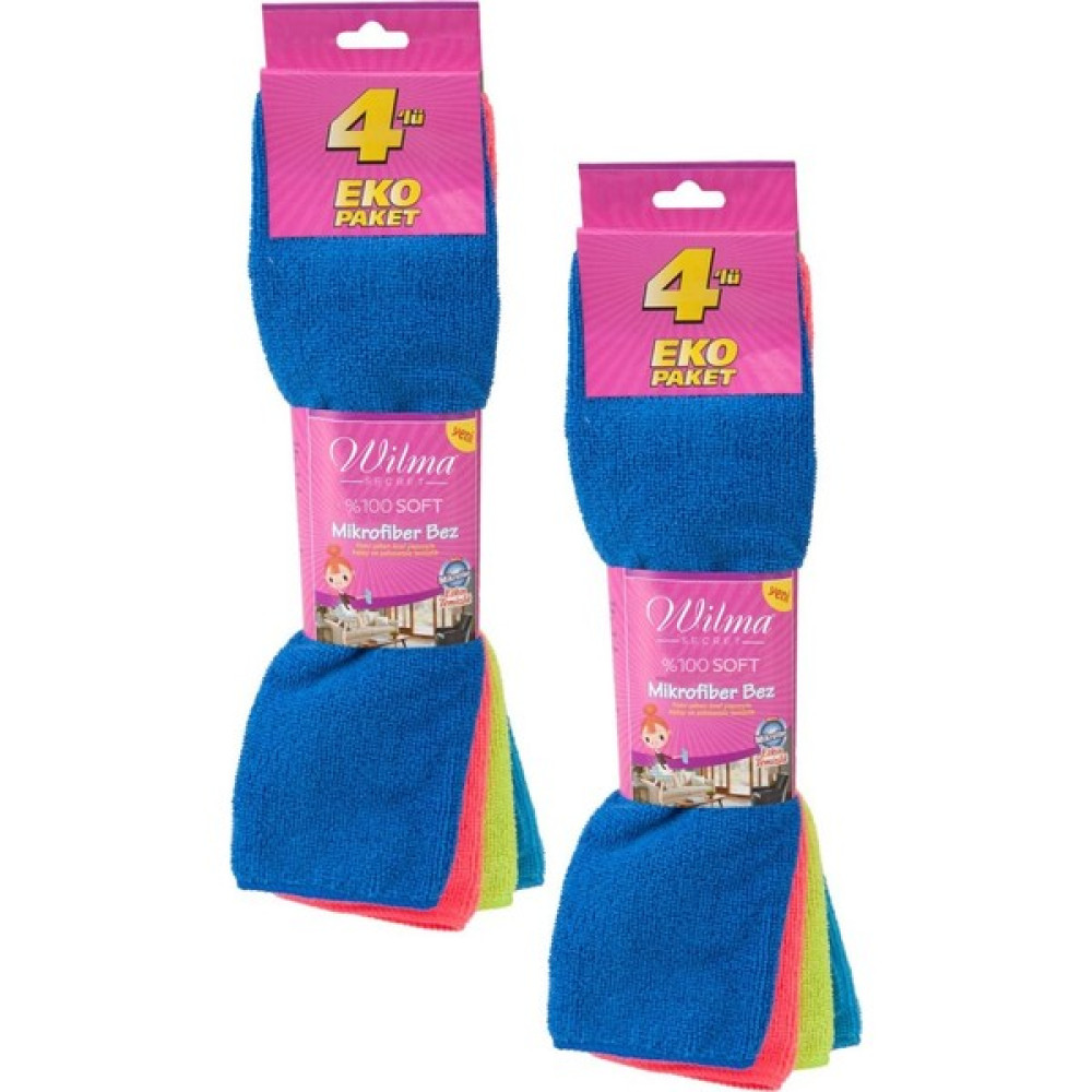 Wilma Secret 8' Li Trend Mikrofiber Temizlik Bezi - Lacivert - Standart Temizlik Malzemeleri Fiyatı