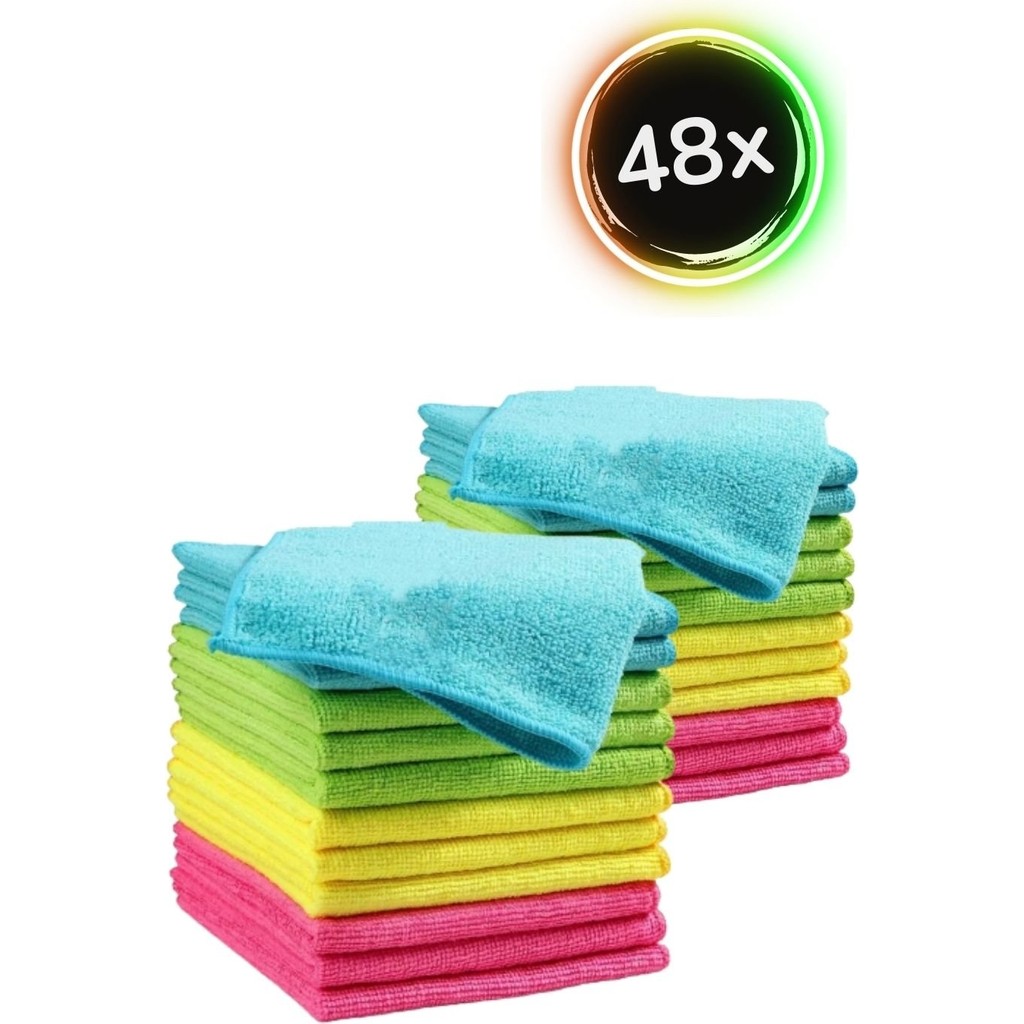 Wilma Secret Çok Amaçlı Mikrofiber Temizlik Bezi 48 Adet 30X30 cm - Mutfak Bezi, Araç Bezi - Standart Deterjan ve Temizlik Ürünleri Fiyatı