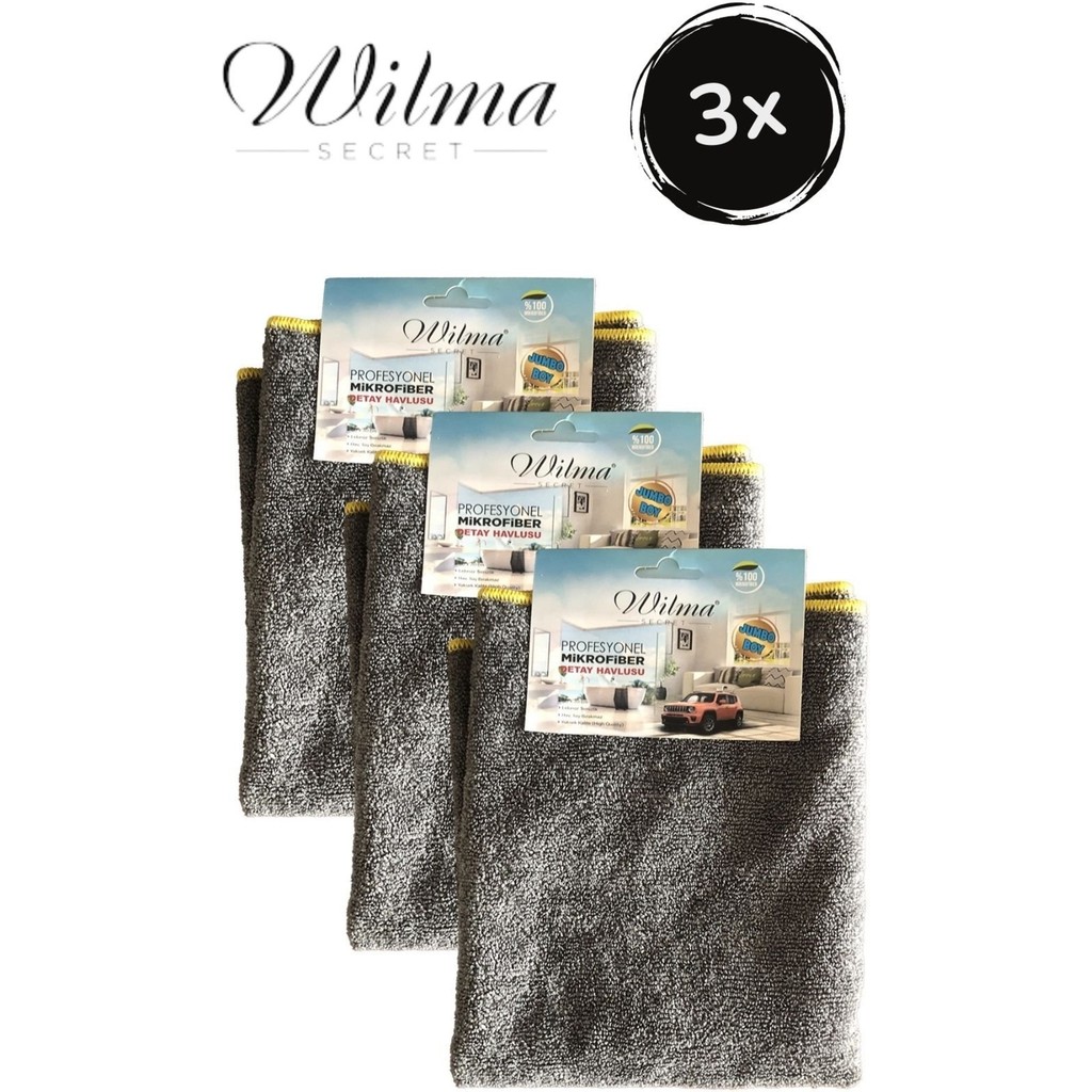 Wilma Secret Mikrofiber Detay Havlusu 50X70CM 3'lü Paket - Standart Oto Bakım Bezleri Fiyatı