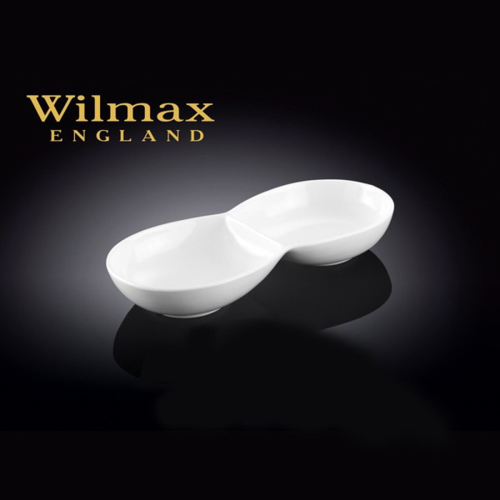 Wilmax 2 Bölmeli Oval Çerezlik/Sosluk/Kahvaltılık, 23*10Cm. Mutfak Gereçleri Fiyatı