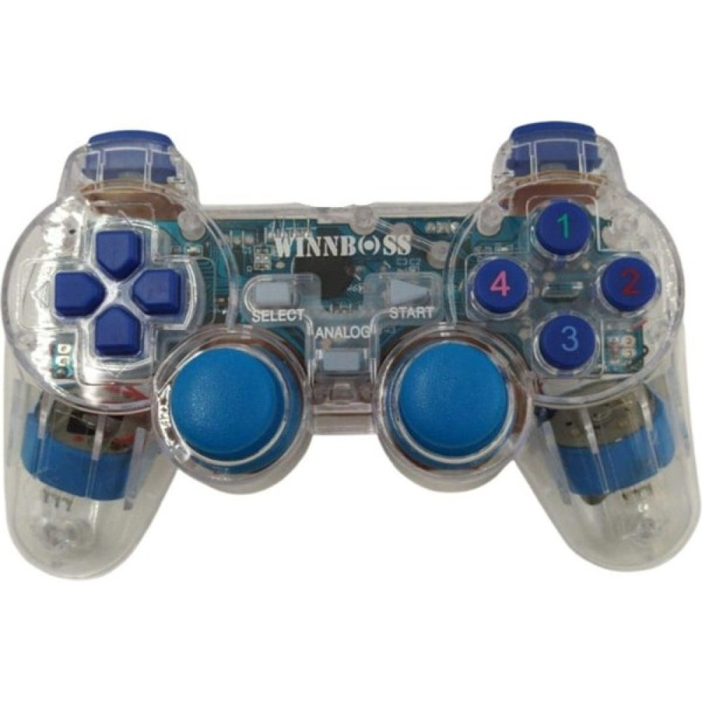 Winboss Şeffaf Usb'li Titreşimli Kablolu Gamepad Bilgisayar Pc Joystik Analog Oyun Konsolu Kolu Konsol Aksesuarları Fiyatı