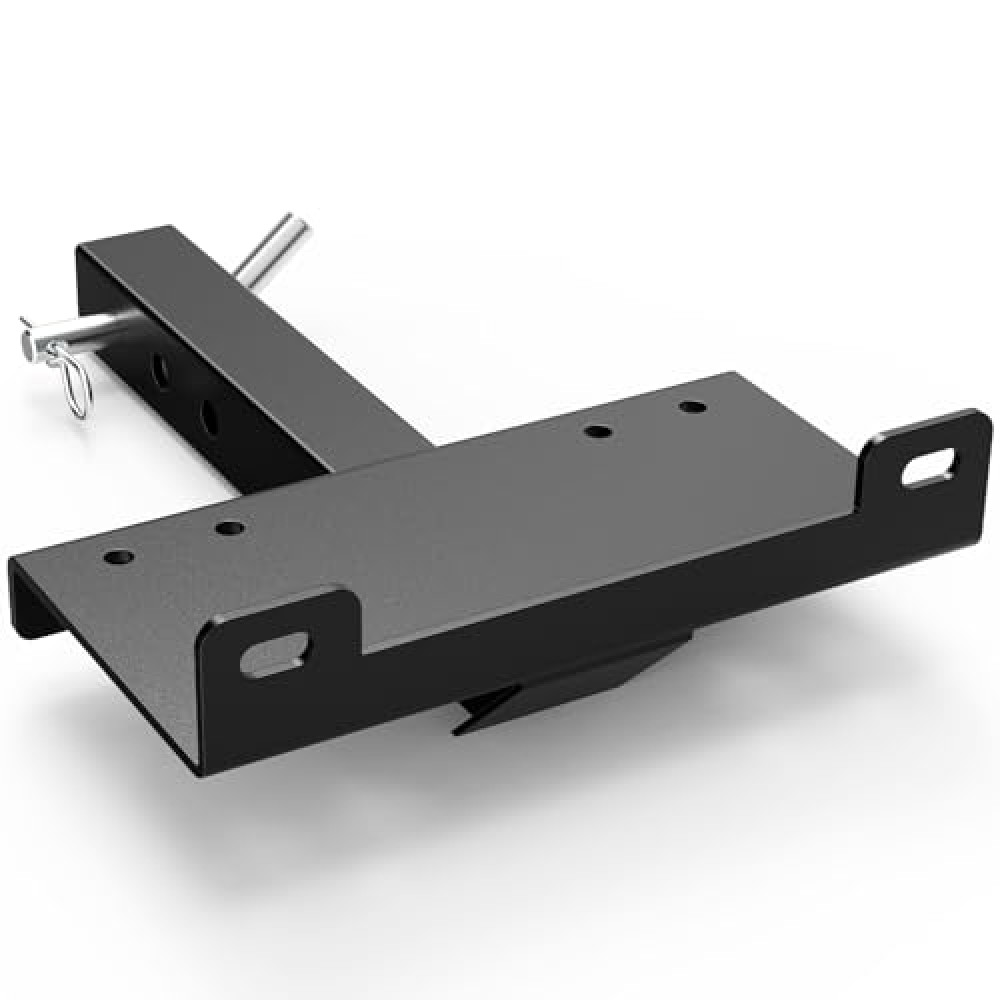 Winch Hitch Cradle Mount Plate, Universal Receiver 10 x 4 1/2 Winch Mounting with 2'' Receiver Hitch, Heavy-Duty 15000Lbs Capacity, Winch Hitch Mounting Plate for ATV UTV SUV Truck Pickup