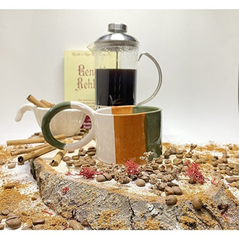 Wind Art Ceramic Retro Antique El Yapımı Seramik Kupa Bardak - 200 ml - 1 Adet - Beyaz - Kahverengi Fincan / Bardak / Kahve Takımı Fiyatı