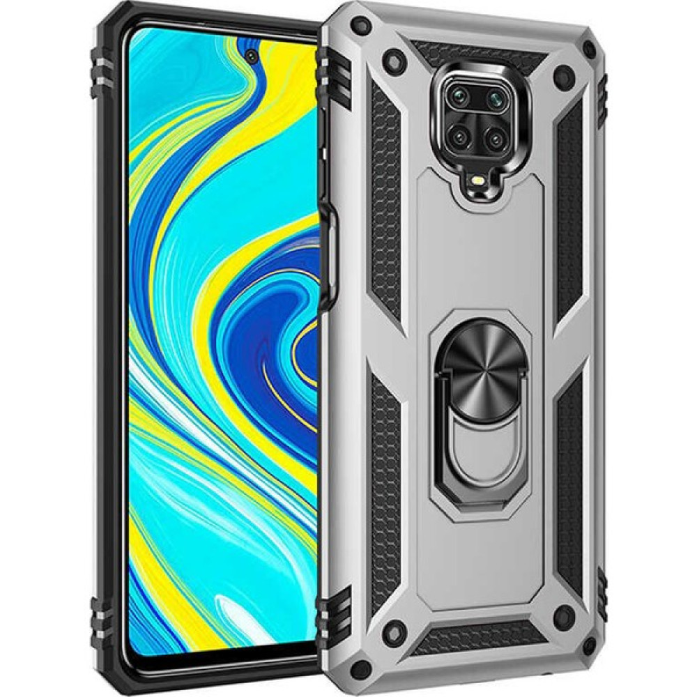 Wi̇nd Plus Xiaomi Redmi Note 9 Pro Kapak Yüzüklü Standlı Mıknatıslı Gümüş Cep Telefonu Kılıfı Fiyatı