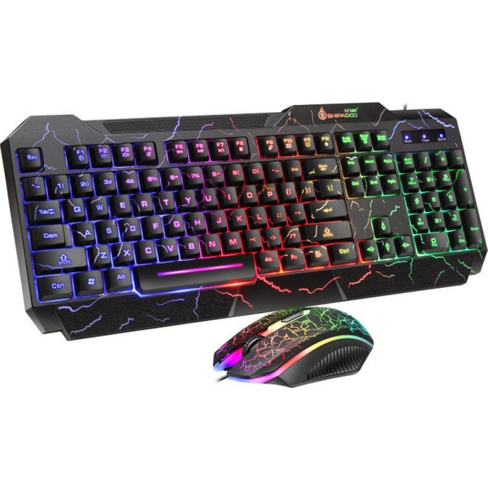 Windows PC Oyun/Çalışma için Kablolu Oyun Klavyesi ve Fare RGB Led Arka Işık (Yurt Dışından) - Siyah Klavye - Mouse Fiyatı