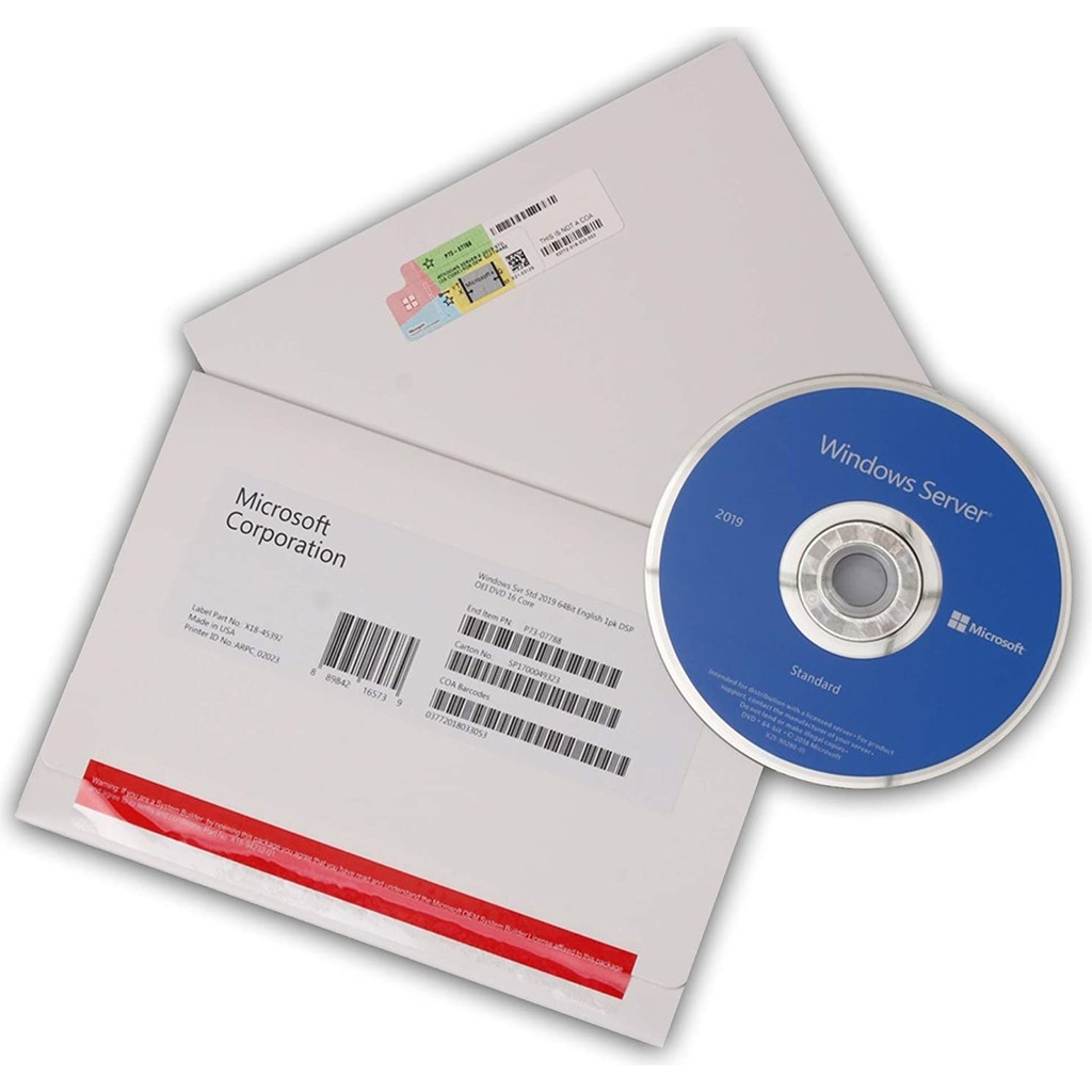 Windows Server 2019 Standart X64 DVD 16 Core Sunucu Fiyatı