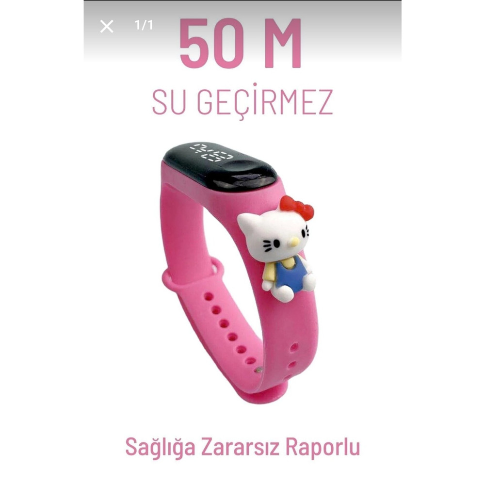 Winesso Kitty Figürlü Led Dokunmatik Ekranlı Su Geçirmez Dijital Çocuk Kol Saati Saat Fiyatı