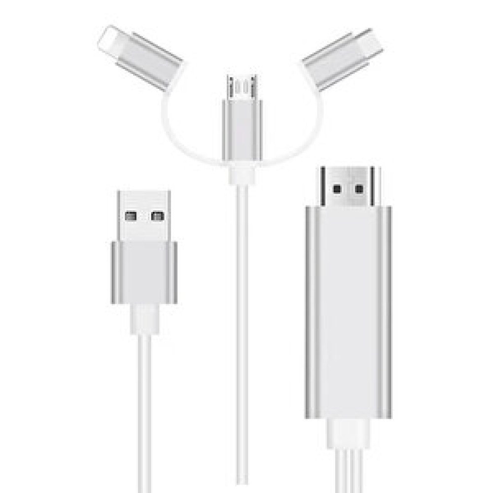 Winex 3in1 Arsky Micro, Type-c, Lightning To 4k Hdmi Hdtv Dönüştürücü HDMI Kablo Fiyatı