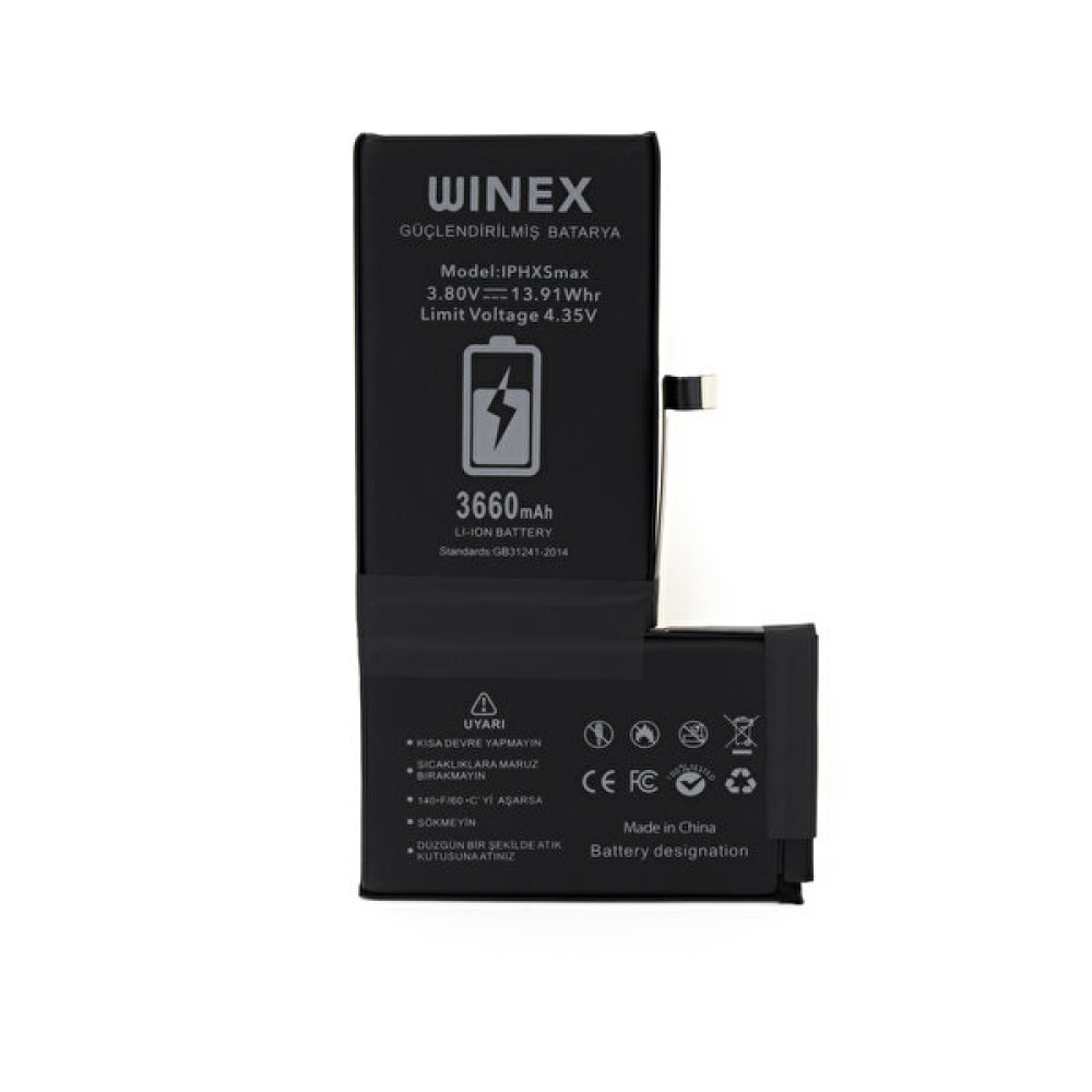 Winex iPhone XS Max Güçlendirilmiş Premium Batarya Telefon Yedek Parça Fiyatı
