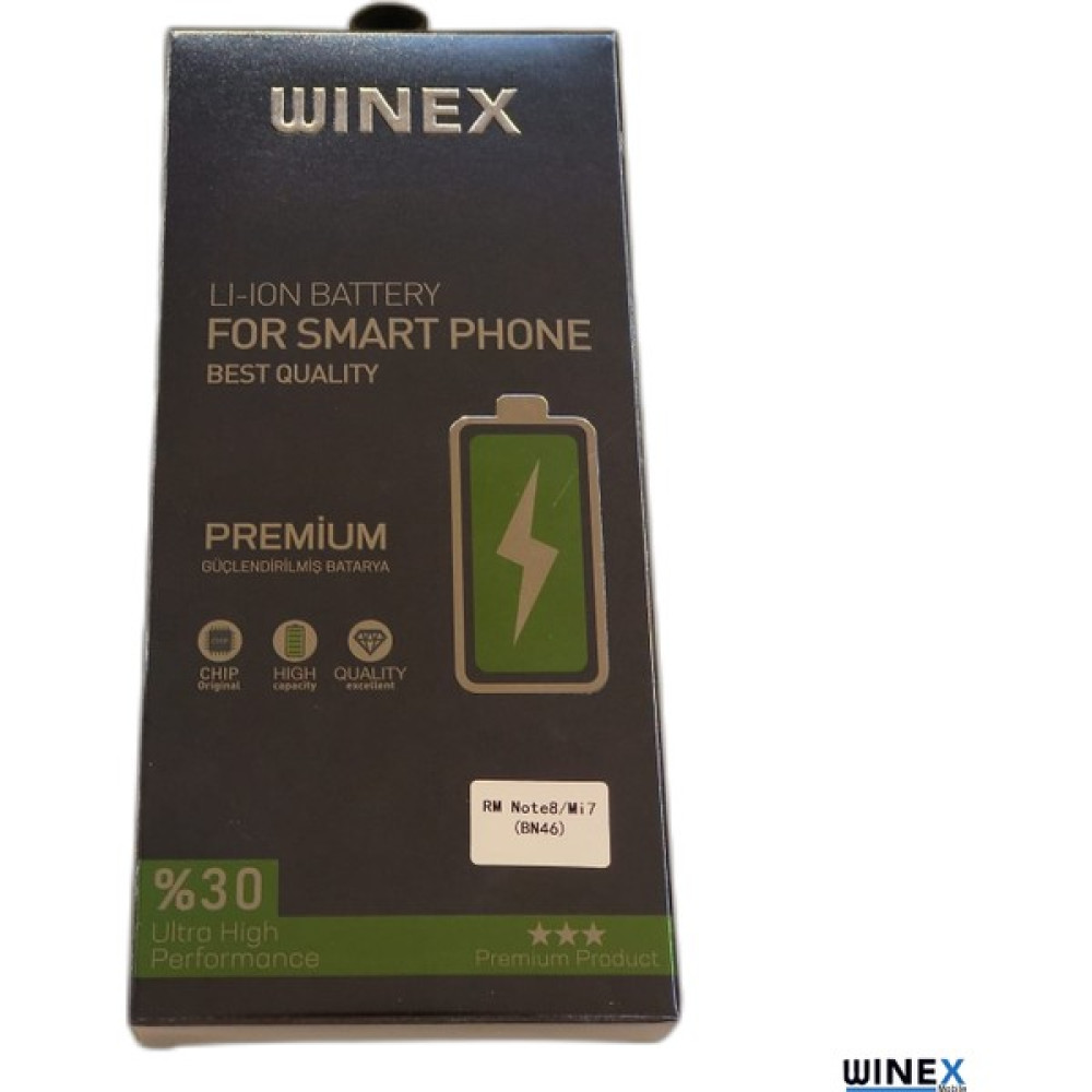 Winex Redmi Note 8 Pro Uyumlu Güçlendirilmiş Premium Batarya Cep Telefonu Bataryası Fiyatı