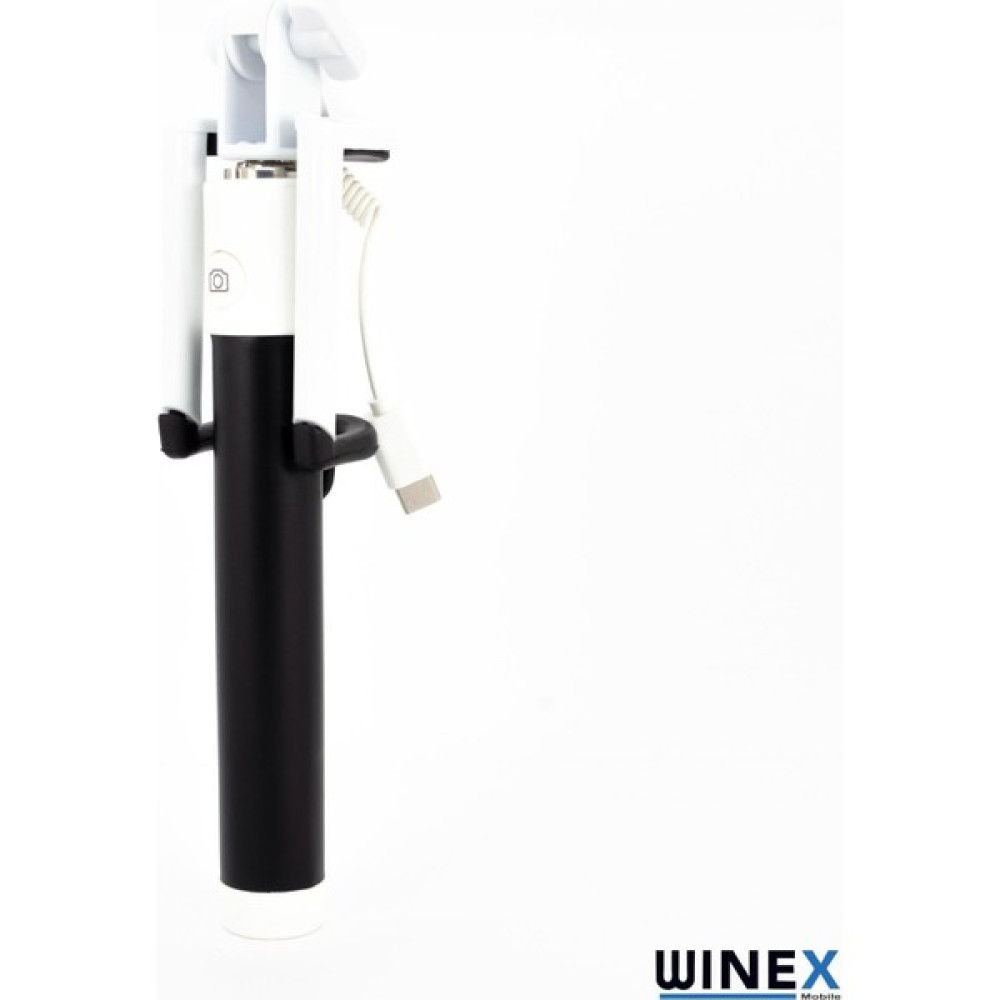 Winex SR342 Katlanabilir Type-C Selfie Stick Çubuğu Siyah WNE0151 Selfie - Özçekim Çubuğu Fiyatı