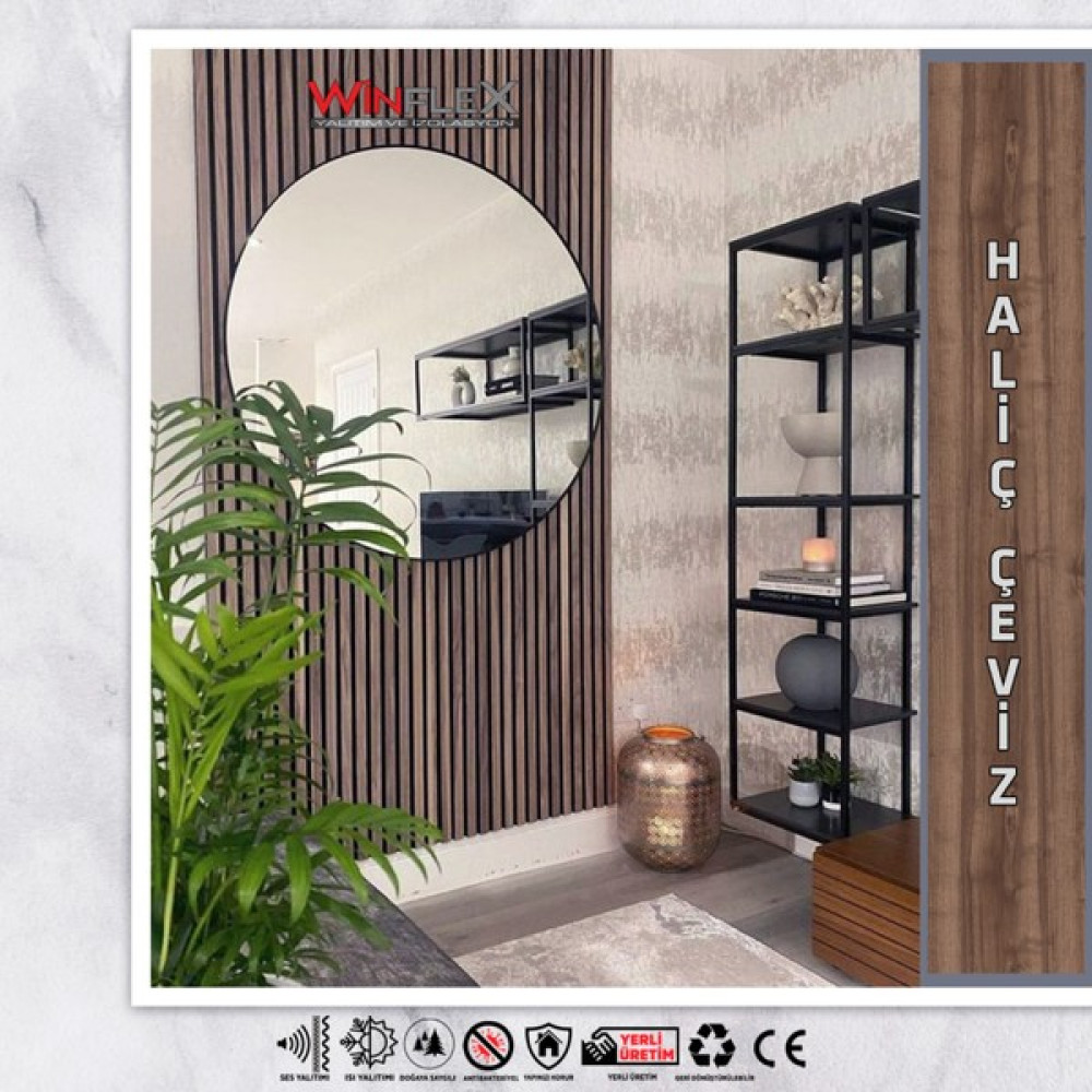 Winflex Winpanel Dekoratif Ahşap Duvar Paneli - Haliç Ceviz (60X240CM).  - 60X240CM Ofis Mobilya Aksesuarları Fiyatı