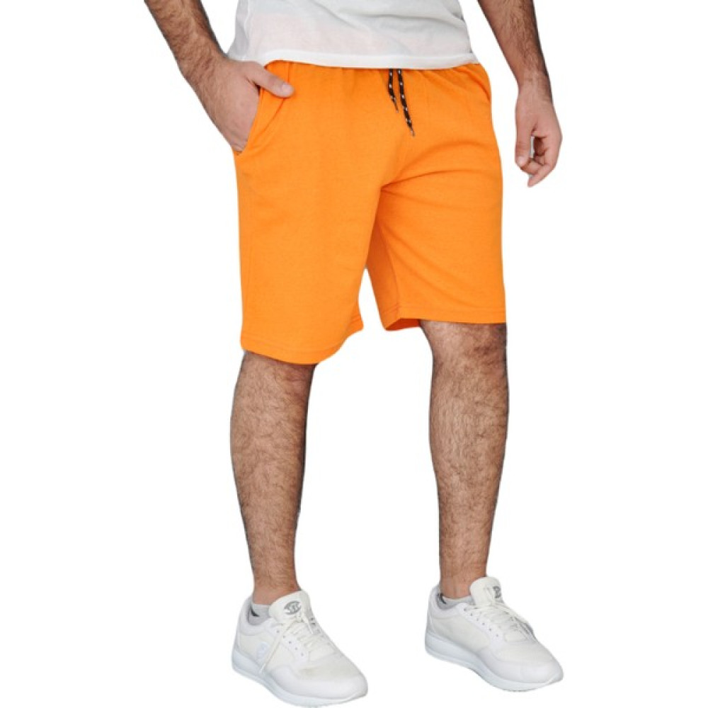 Winget Star Erkek Turuncu Iki Iplik %85 Pamuk %15 Polyester Rahat Kalıp Günlük Bermuda Şort Erkek Şort Fiyatı