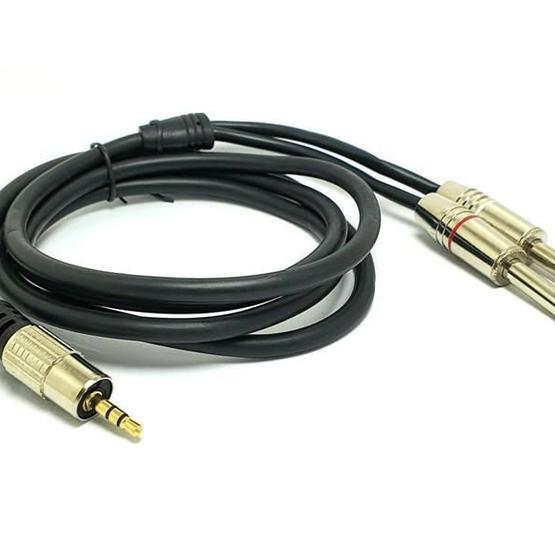 Winkel 1.5 m 3.5 mm Stereo 2x6.3 mm Mono Metal Jaklı Kablo