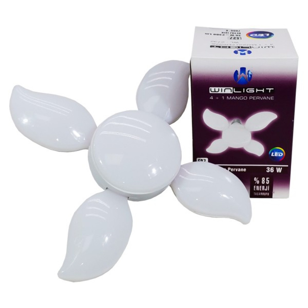 Wınlıght Ampul LED 4+1 Mango Pervane Katlanır Mini 36 Wat E27 WL-2732 - Gün Işığı - 30 - 40 W Led Aydınlatmalar Fiyatı