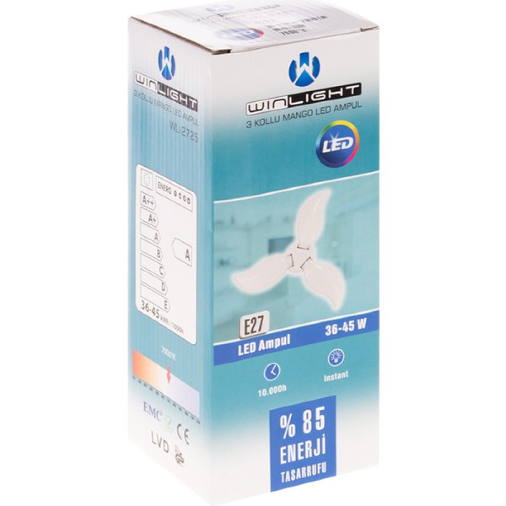 Winlight Mango 3 Kollu Pervane 45W WL-2725 4489 8448 Led Aydınlatmalar Fiyatı