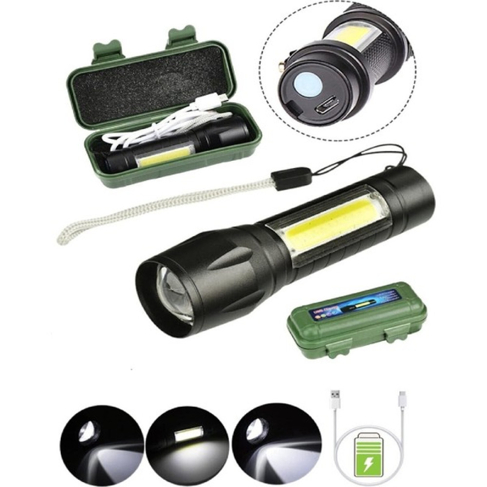 Wınlıght Uzun Menzilli El Feneri USB Şarjlı Şarj Edilebilir Avcılık Feneri El Feneri Fiyatı