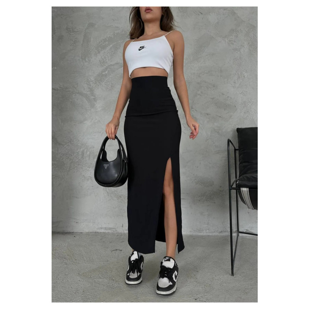 winmoda Dalgıç Kumaş Yırtmaçlı Uzun Etek Maxi Boy 92 Cm XL Beden Etek Fiyatı