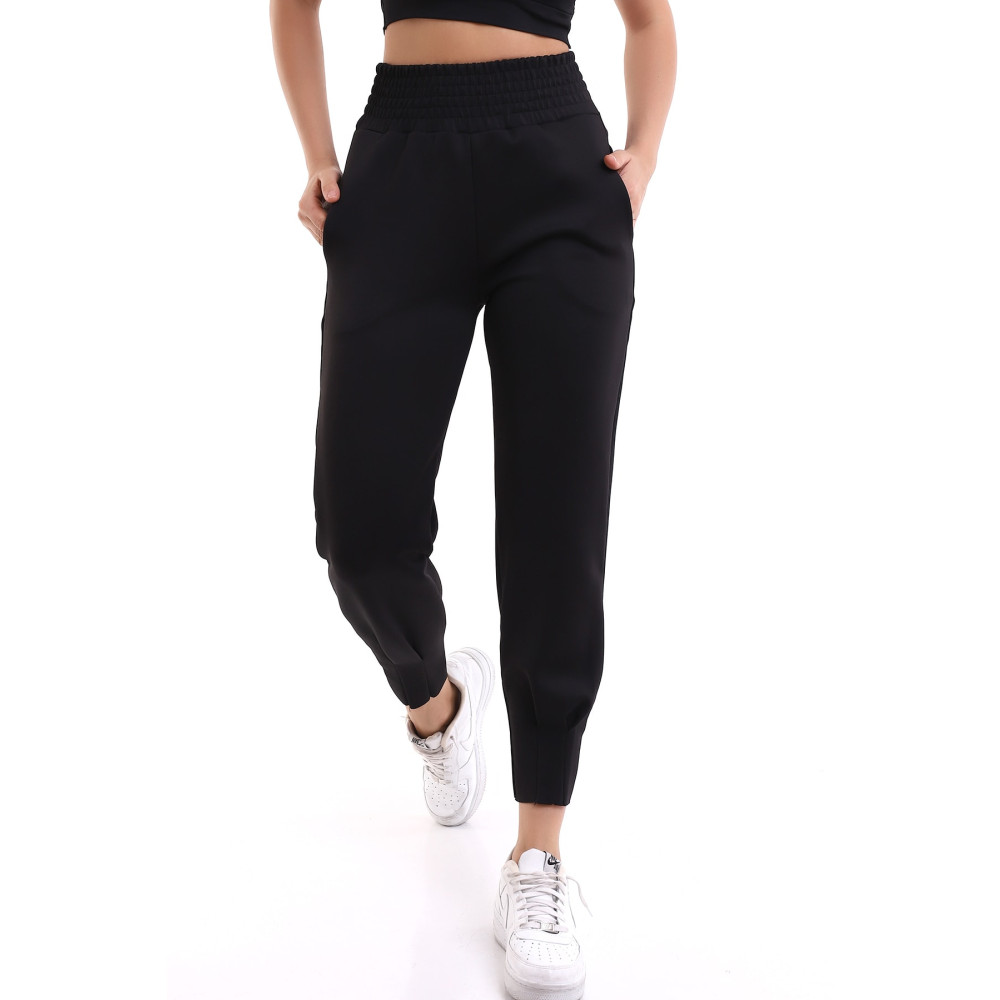 winmoda Siyah Jogger Eşofman Altı Scuba Dalgıç Yüksek Bel Likralı S Beden Kadın Eşofman Fiyatı
