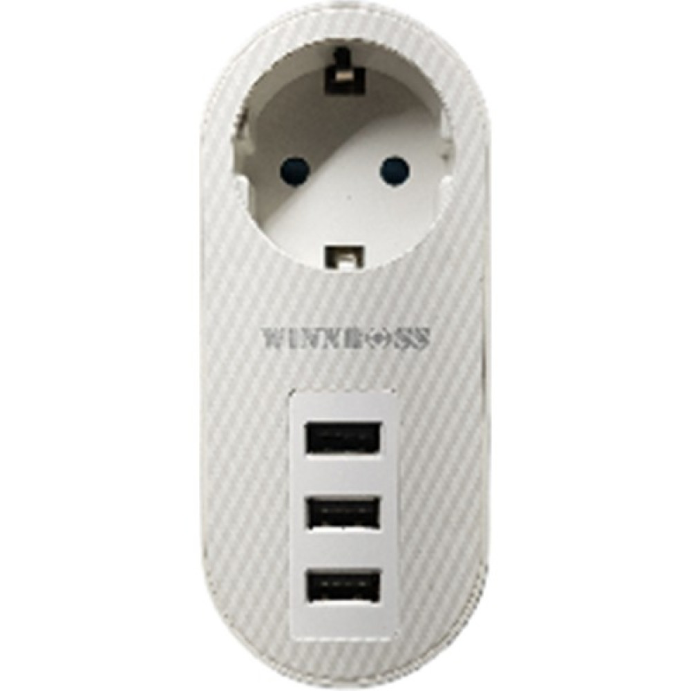 Winnboss Termal Akım Korumalı 3 Adet USB 2.1A Şarj Çıkışlı 10A 2500W Priz Prizler Fiyatı