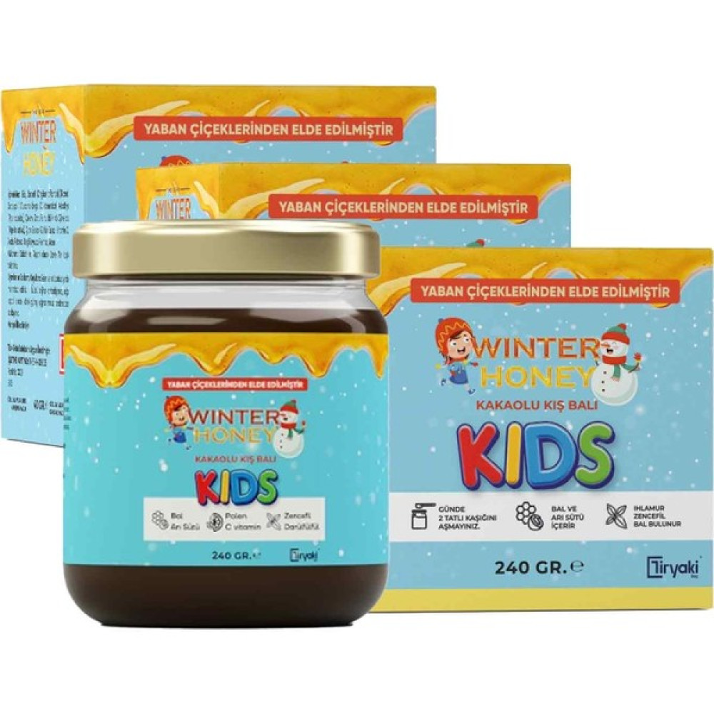 Winter Honey Boy Uzatıcı-Vitamin C-Zeka Gelişimi-Arı Sütü-Bal-Polen 240 Gr. 3 Adet Çocuklar Için - 240 gr Oto Boyaları Fiyatı