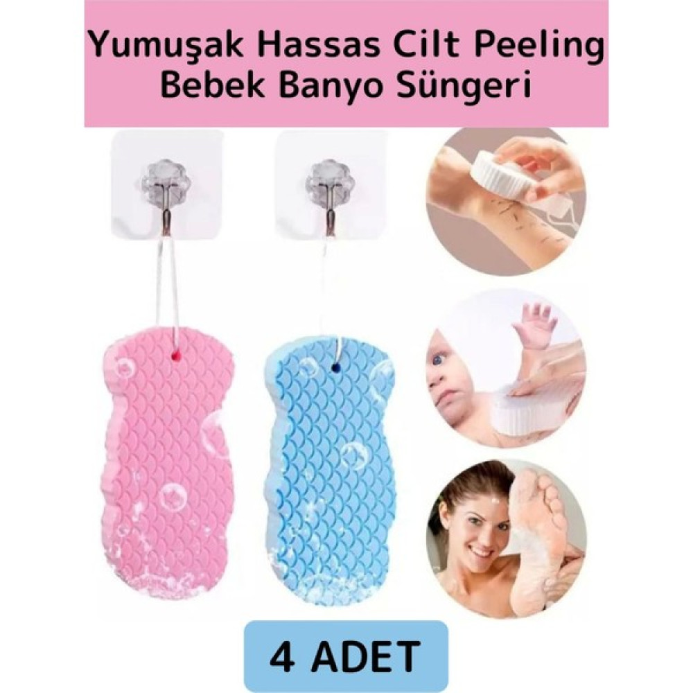 Wintoup Yüksek Kaliteli Ultra Esnek Yumuşak Peeling Hassas Cilt Bebek Banyo Ovalama Süngeri Banyo Lifi 4Adet Oto Boyaları Fiyatı