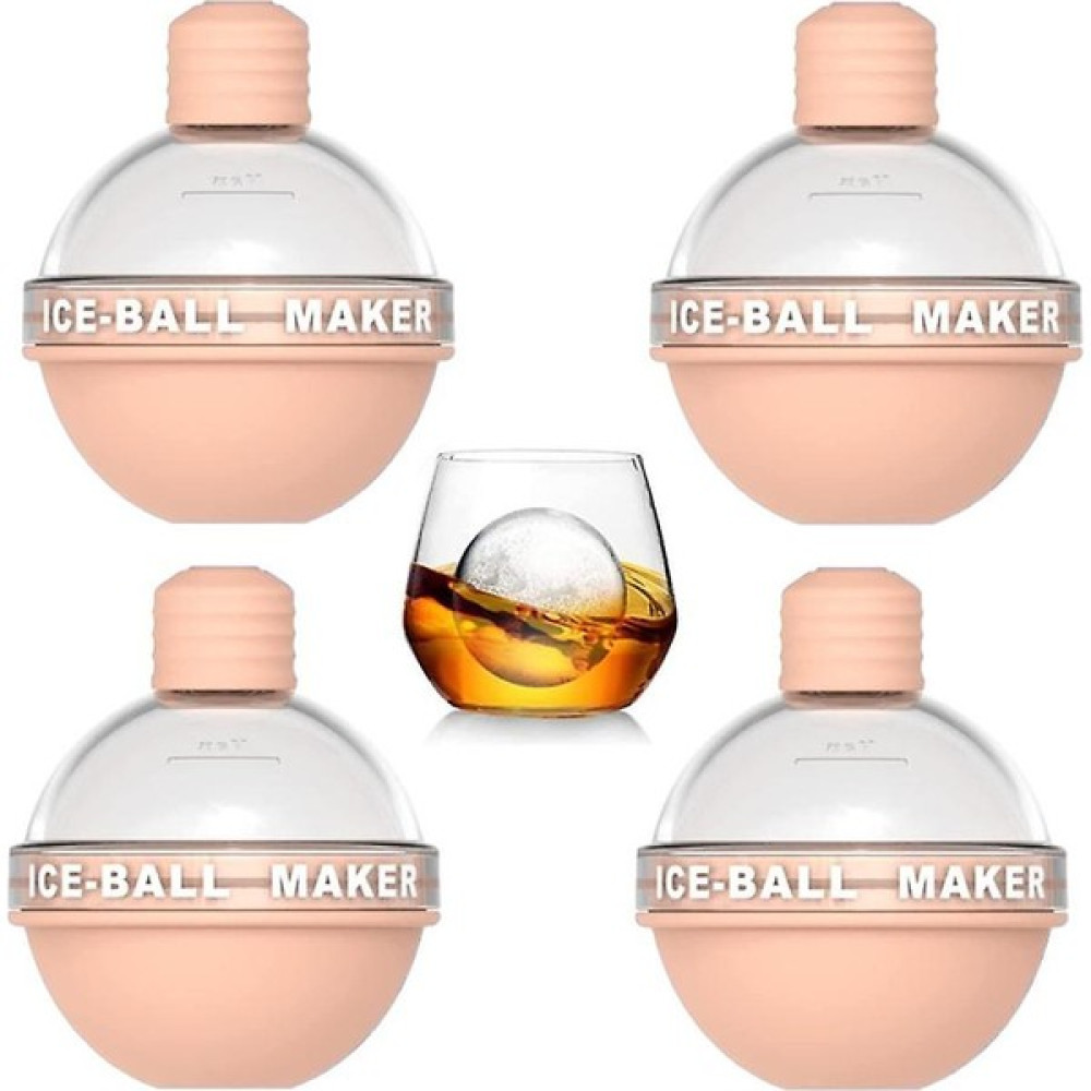 Winvik 4 Paket Buz Topu Üreticisi, Viski Buz Kalıbı, Silikon Buz Küpü Tepsisi, Viski ve Kokteyller Için Küre Buz Kalıbı (Yurt Dışından) - Pembe Mutfak Gereçleri Fiyatı