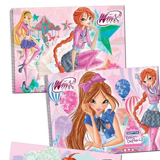 Winx Club 25x35 cm 15 Yaprak Resim Defteri