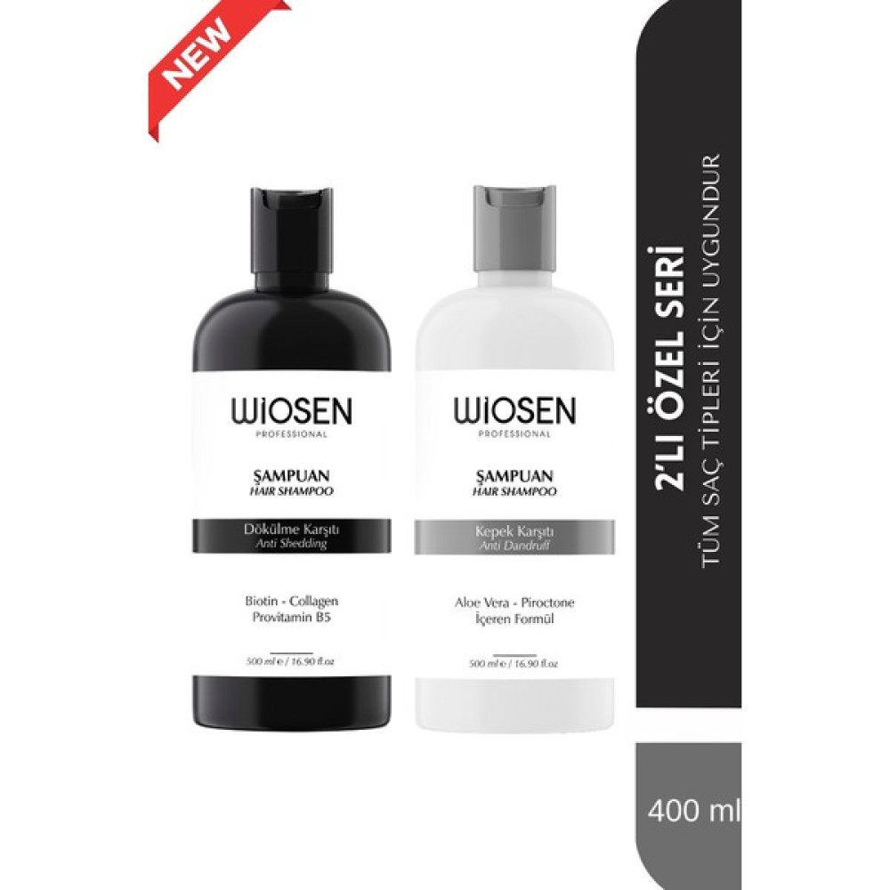 Wiosen Saç Dökülme Karşıtı & Kepek Karşıtı Şampuan 400+400 ml Şampuan ve Saç Kremi Fiyatı