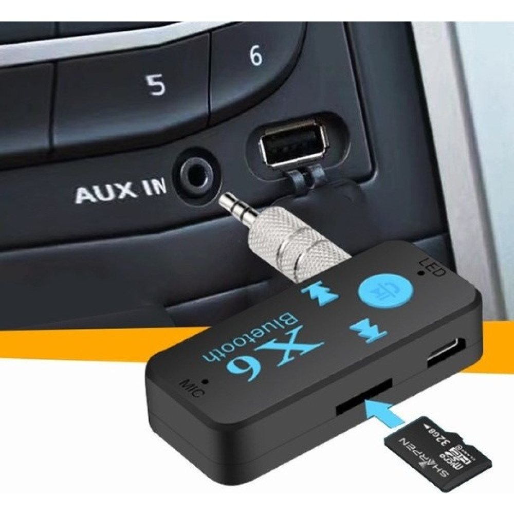 Wıreless Bt-X6 Müzik Alıcısı Bluetooth 3.5mm Aux Adaptör Araç Kiti Kablosuz Müzik Alıcı Adaptörü Oto Elektroniği Fiyatı