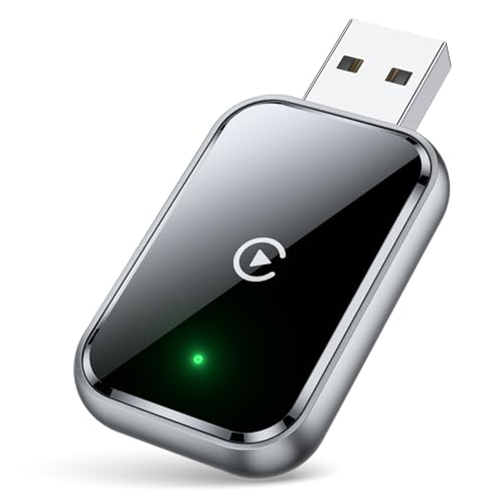 Wireless CarPlay Adapter for iPhone, Convert Wired to Wireless Apple CarPlay Adapter, Mini Size with Extension Cable USB & USB-C/Type-C, Stable Control & No Delay, Black Car Video Systems Fiyatı