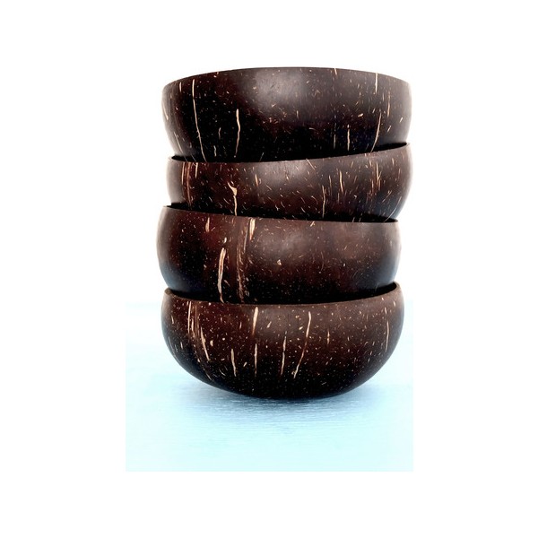 Wisha Natural 4 Parça Cilalı Gerçek Hindistan Cevizi Kase Seti Diğer Fiyatı