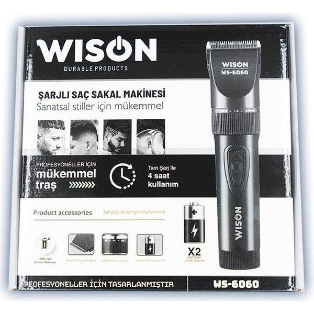 Wison W-Power Serisi WS-6060 Saç Sakal Tıraş Makinesi - Siyah Tıraş Makineleri Fiyatı