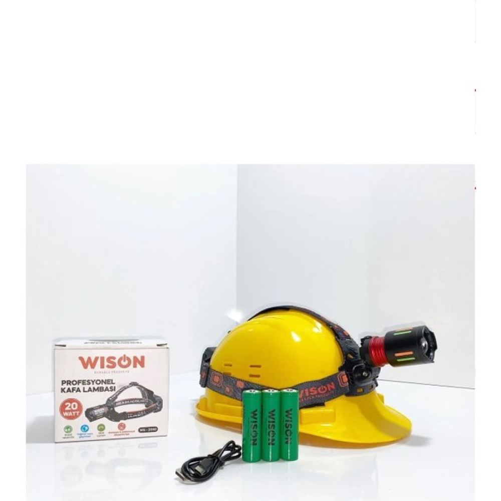 WISON WS-2050 Şarjlı 20 Watt Kafa Feneri Kamp Malzemeleri Fiyatı