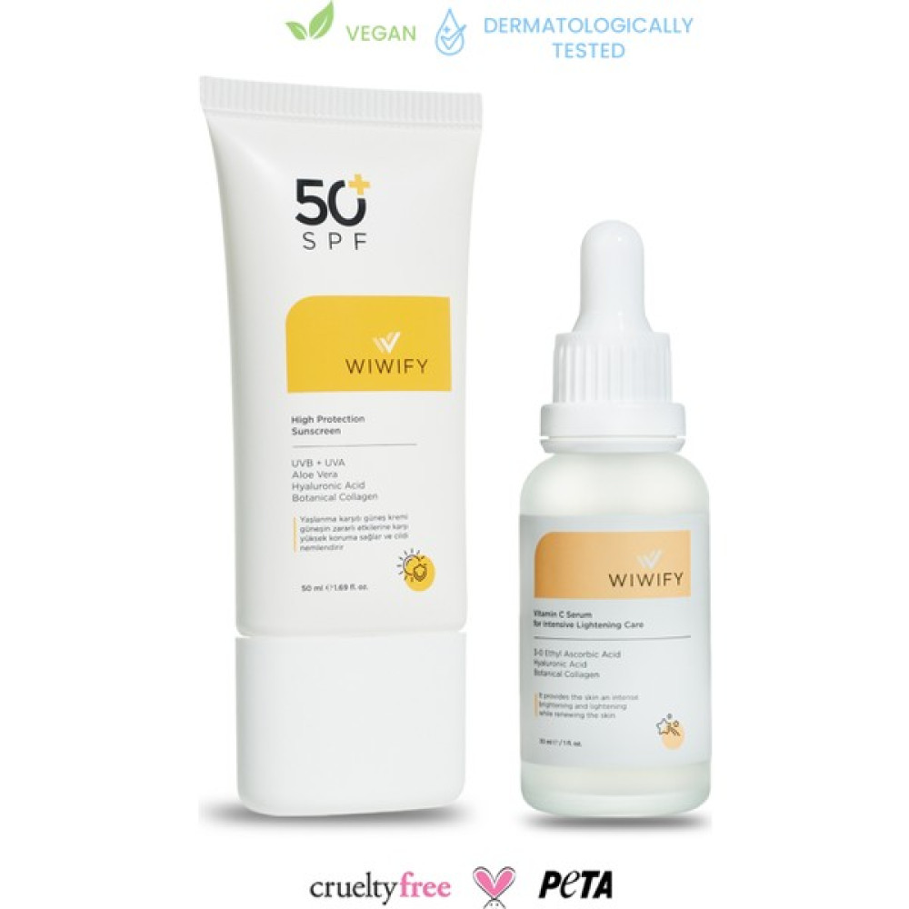WIWIFY Donuk Ve Mat Ciltler İçin Güneş Kremi + C Vitamini Cilt ve Yüz Bakımı Fiyatı