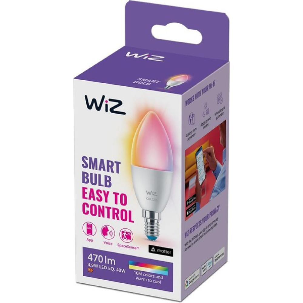 Wiz 40W Renkli Ambiyans E14 Akıllı Ampul (C37) Led Aydınlatmalar Fiyatı