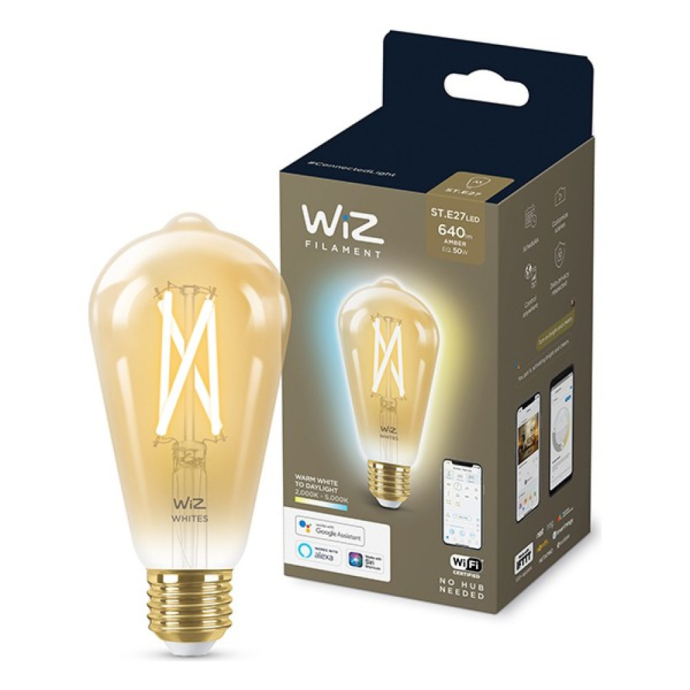 Wiz 50W Sarı-Beyaz Ambiyans E27 Akıllı Filament Ampul (ST64) Led Aydınlatmalar Fiyatı