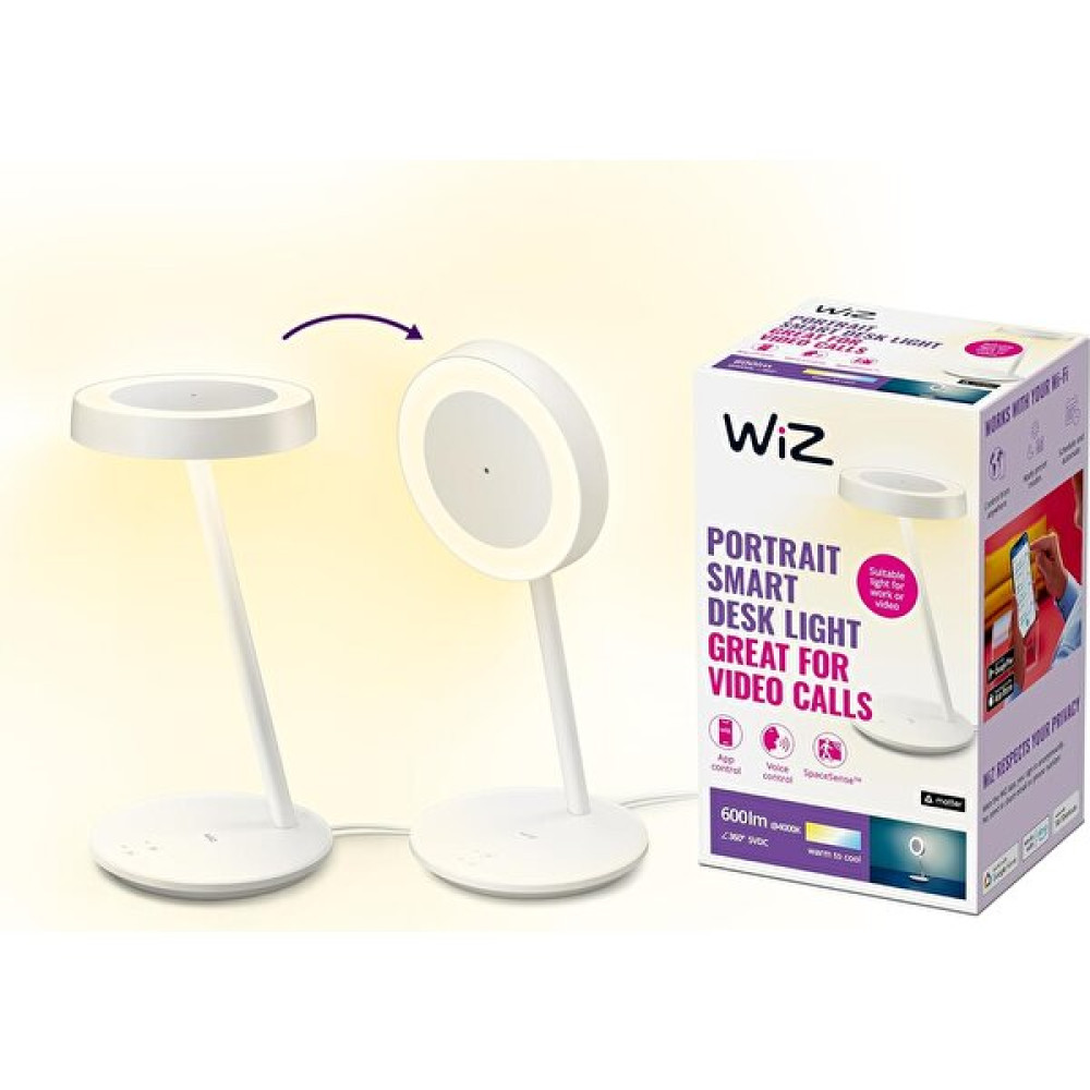 Wiz Portre Wi-Fi Akıllı Masa Lambası - 929003296801 Beyaz Led Aydınlatmalar Fiyatı