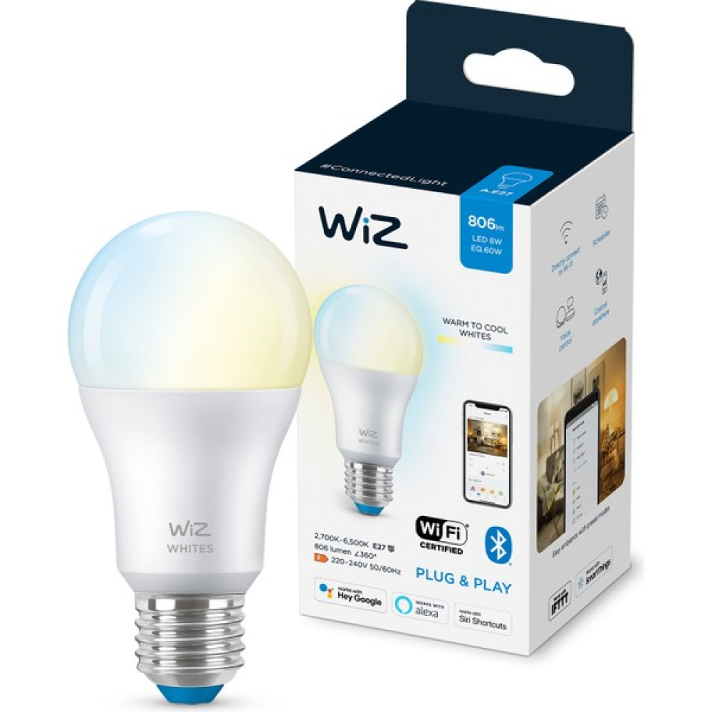 Wiz-Wi-Fi 2700K-6500K Beyaz Ambiyans Akıllı Ampul - 60W - A60 - E27 Normal Duy - 50 - 60 W Led Aydınlatmalar Fiyatı