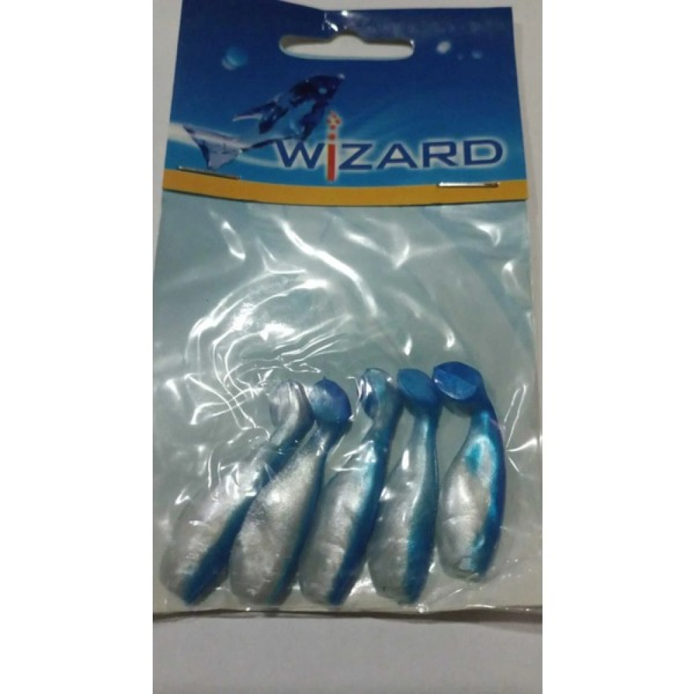 Wizard 4cm Sahte Silikon - 5 Li - Iğnesiz Balık Formu - Mavi Oto Boyaları Fiyatı
