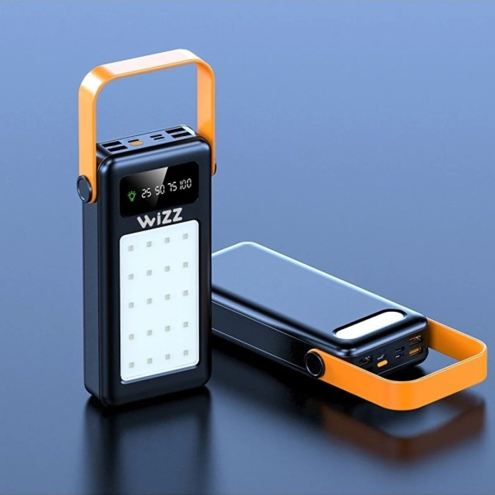 Wizz 30.000 Mah Powerbank 4 USB Çıkışlı LED Gösterge ve Çift Fener Özellikli - Beyaz Taşınabilir Şarj Cihazı - Powerbank Fiyatı