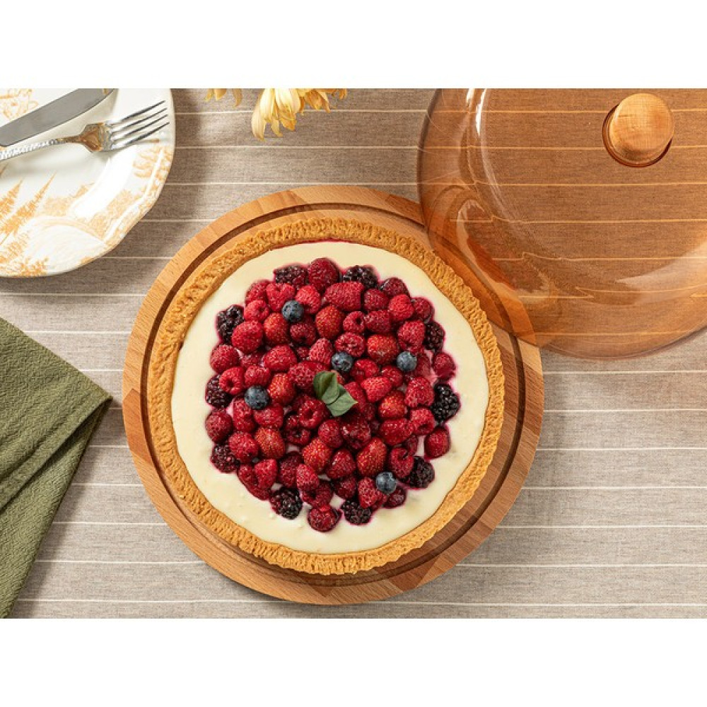WLLN Swan Kek Fanusu 29 cm Amber - Bronz Mutfak Gereçleri Fiyatı