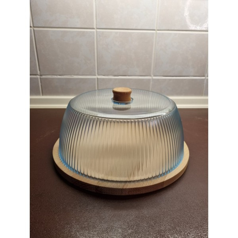 Wlln Swan Striped Kek Fanusu 29 cm Turkuvaz Mutfak Gereçleri Fiyatı