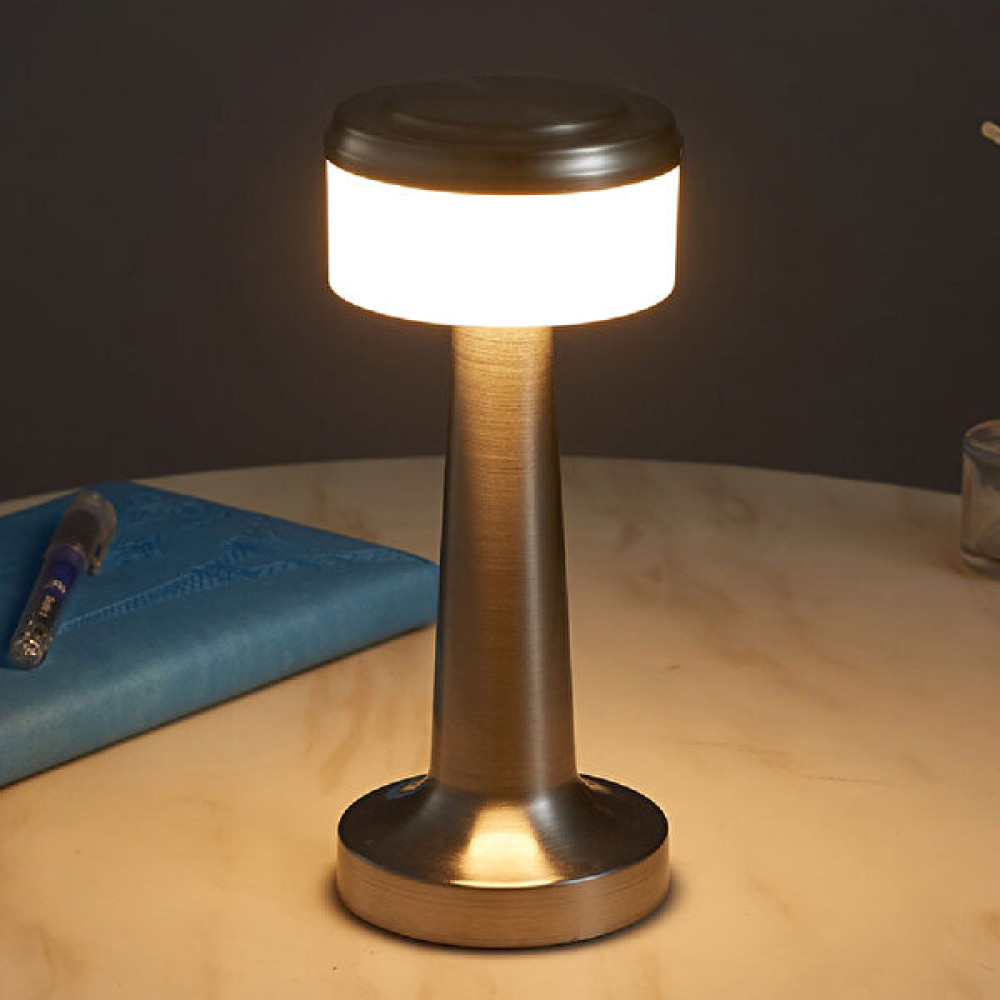 Wlue Ecuy Şarjlı Dokunmatik Metal LED Restoran Bar Masa Lambası Yemek Masası Ambians Işığı Gece Lambası - Gold Masa Lambası Fiyatı