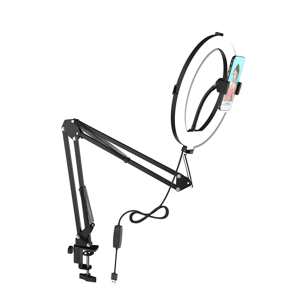 Wlue Metal Flexible Masaüstü Sıkıştırmalı Youtuber Ring Light Led Selfie Çalışma Işığı 10 Inç Halka Fotoğraf Makinesi Aksesuarları Fiyatı