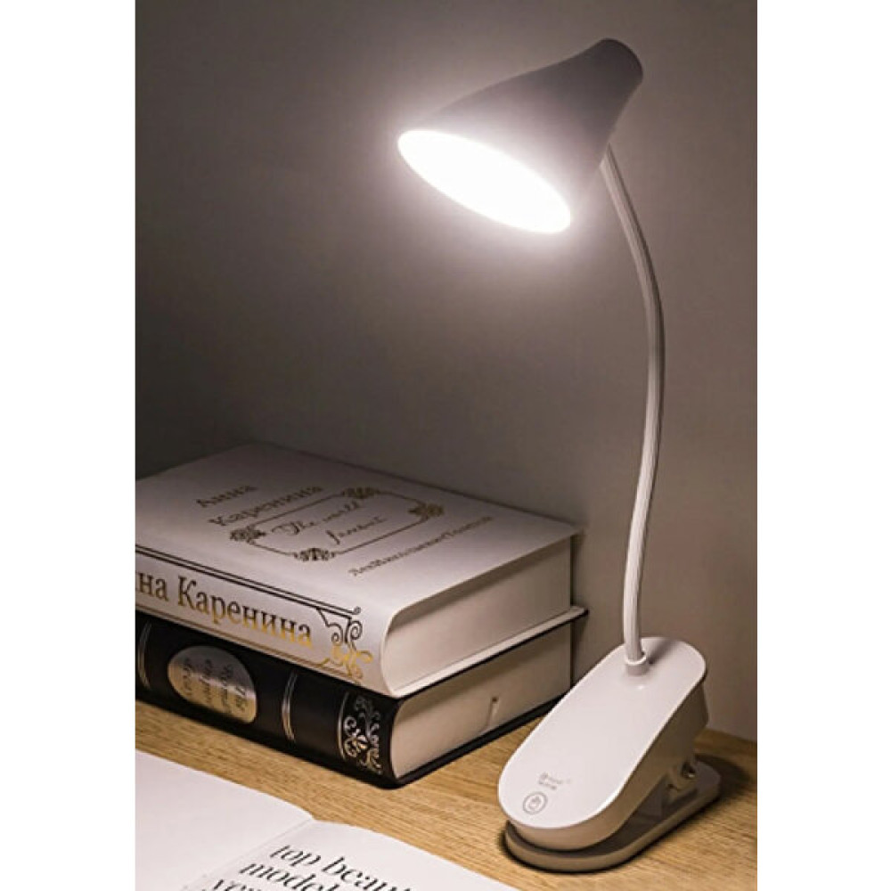 Wlue Şarjlı Dokunmatik Mandallı 20 LED Masa Lambası Dimmer Ayarlı Flexible Çalışma Işığı - Beyaz Masa Lambası Fiyatı