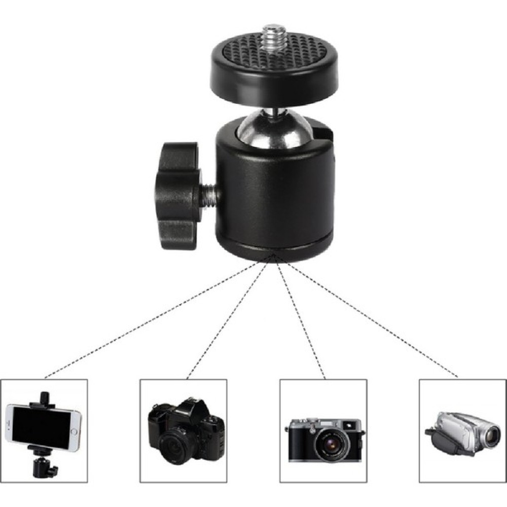Wlue Tripod Slr Projeksiyon Kamera ve Ring Light Için 360 Derece Dönebilen Metal Oynar Başlık - Siyah Video Kamera Aksesuarları Fiyatı