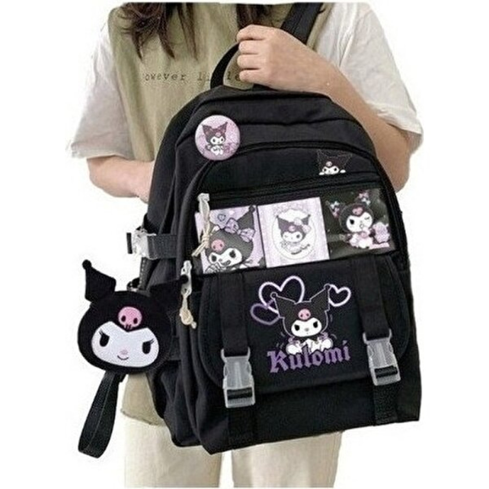 Wn52 Brighter Kawaii Sanrio Kuromi Tasarımlı U Okul Sırt Çantası (Yurt Dışından) Unisex Sırt Çantası Fiyatı