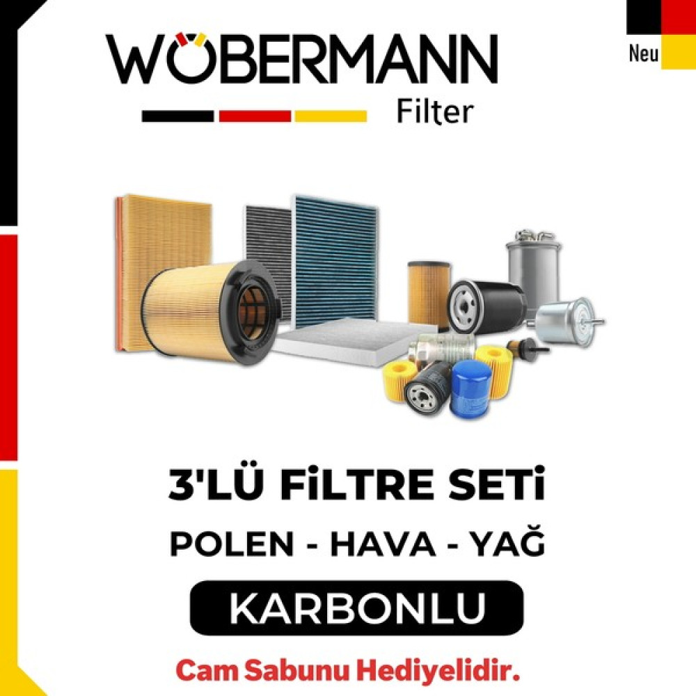 Wöbermann Ford Focus 3 1.6 Filtre Bakım Seti 2011-2018 3k Oto Boyaları Fiyatı